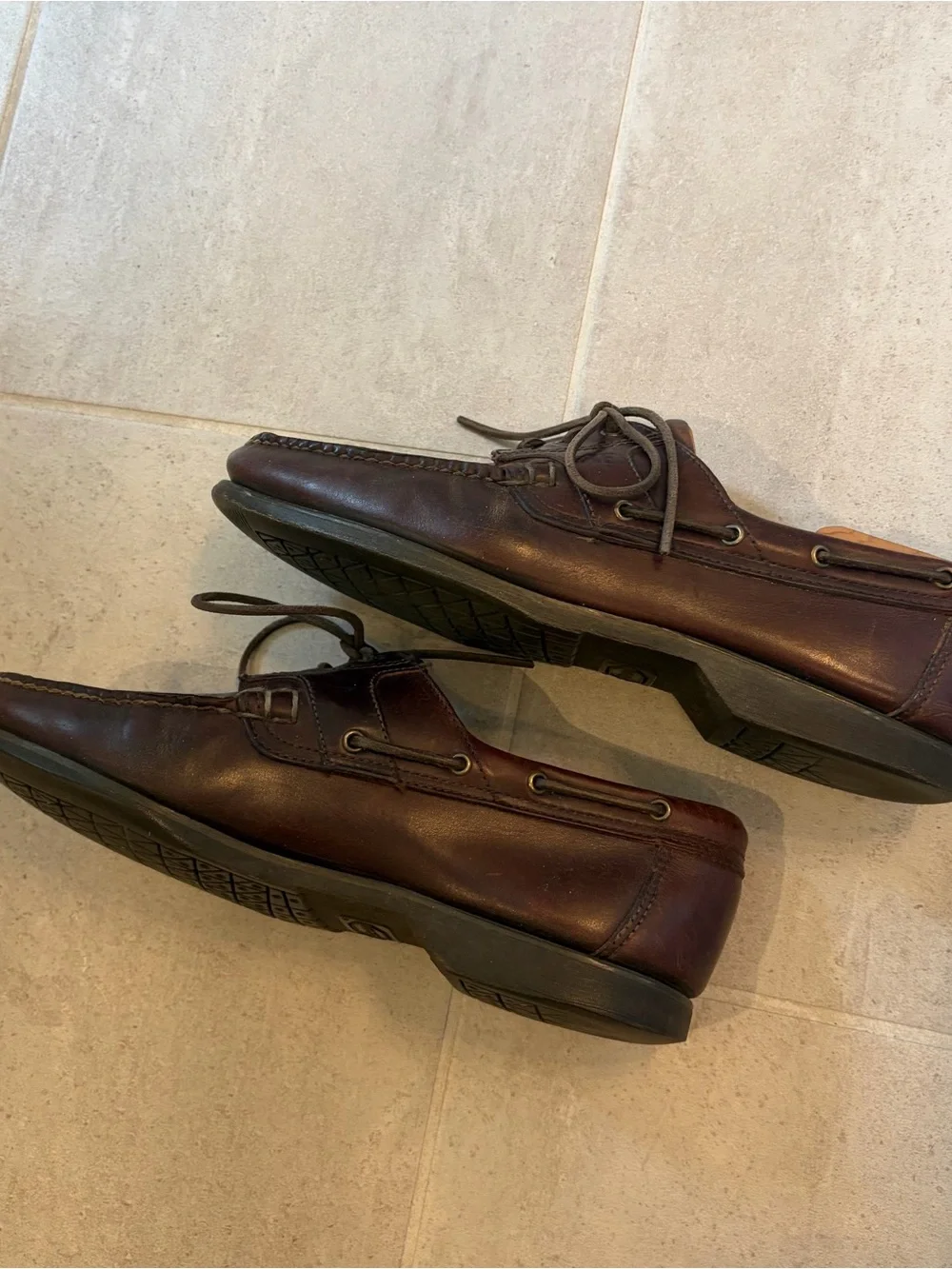 Allen Edmonds Brown Leather Key Largo Boat Shoes